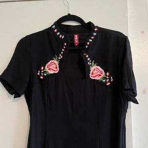 Staud evening gown with floral embroidery